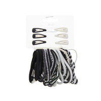 Set of 27 Hair Elastics with 6 snap clips