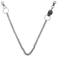 Burnished Silver Skull Key Chain or Necklace
