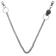 Burnished Silver Skull Key Chain or Necklace