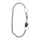 Burnished Silver Skull Key Chain or Necklace