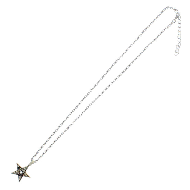 Detailed Pentagram Chain Necklace