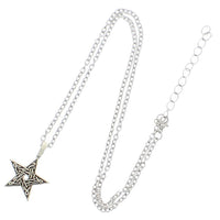 Detailed Pentagram Chain Necklace