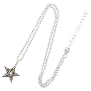 Detailed Pentagram Chain Necklace