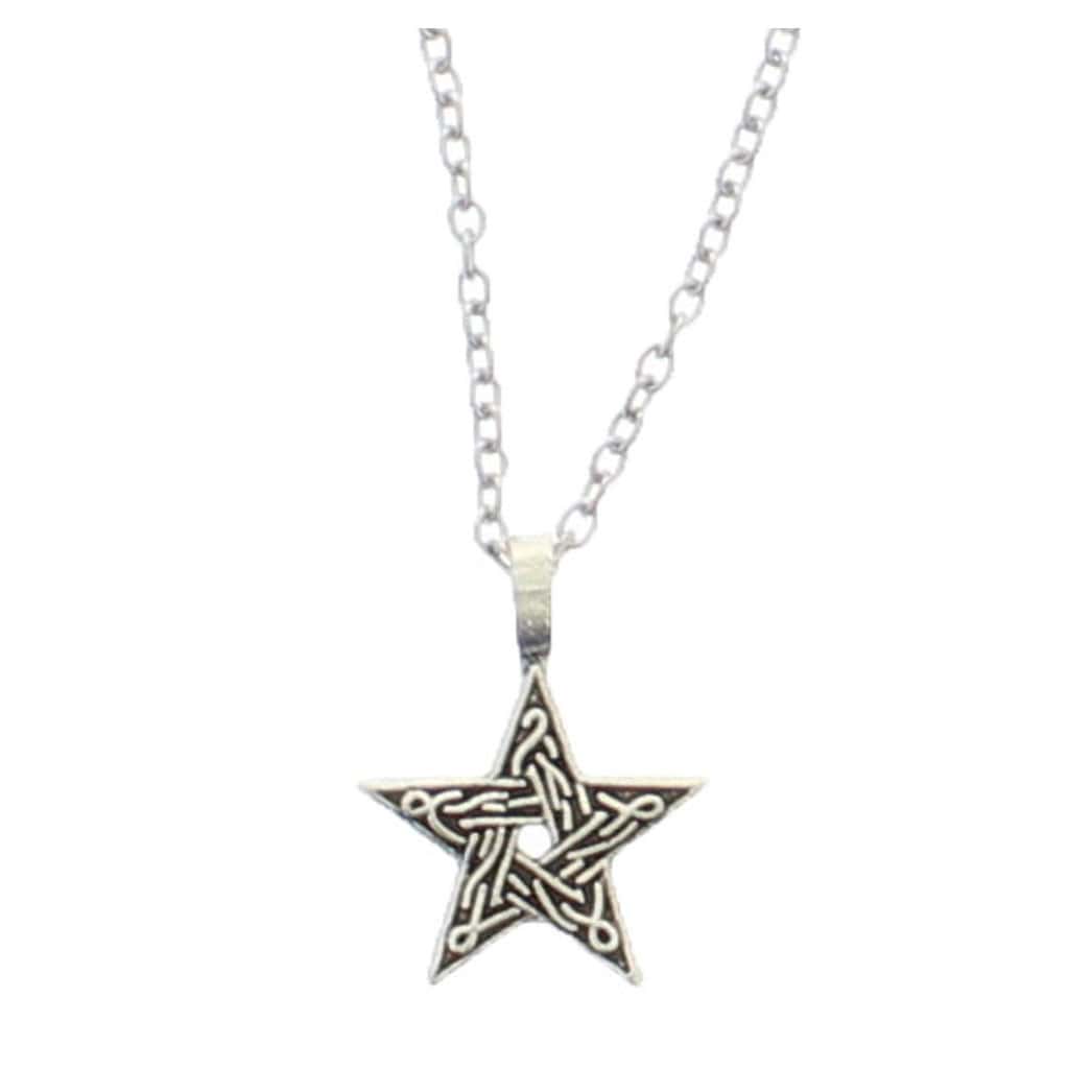 Detailed Pentagram Chain Necklace