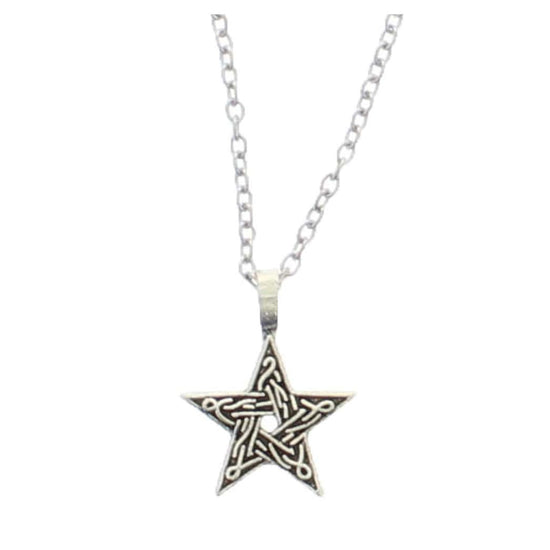 Detailed Pentagram Chain Necklace