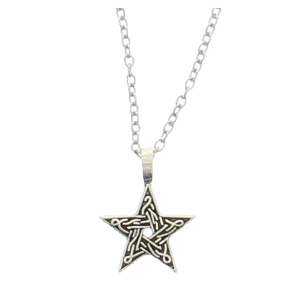 Detailed Pentagram Chain Necklace