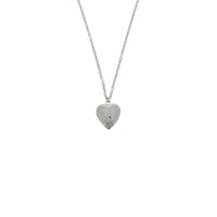Silver Heart Locket Engraved Chain Necklace