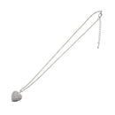 Silver Heart Locket Engraved Chain Necklace