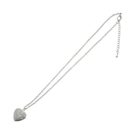Silver Heart Locket Engraved Chain Necklace