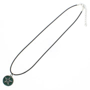Epoxy Pentagram Thong Necklace 3 col- Red, Purple &amp; Blue