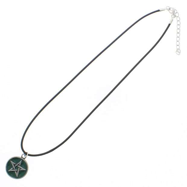 Epoxy Pentagram Thong Necklace 3 col- Red, Purple &amp; Blue