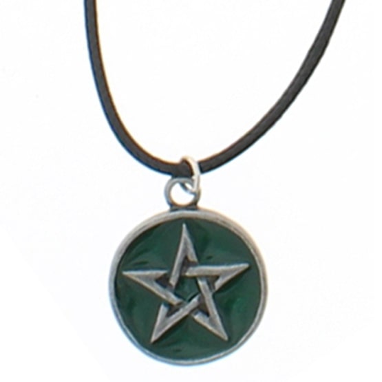 Epoxy Pentagram Thong Necklace 3 col- Red, Purple &amp; Blue