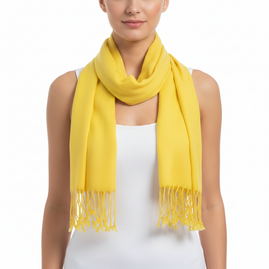 Yellow Viscose Pashminas