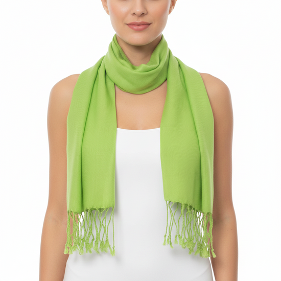 Lime Green Viscose Pashminas