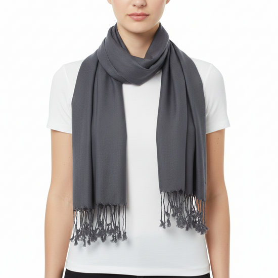 Grey Viscose Pashminas