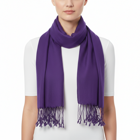 Purple Viscose Pashminas