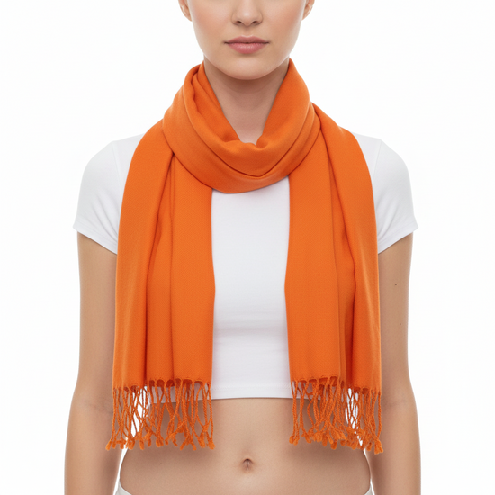 Orange Viscose Pashminas