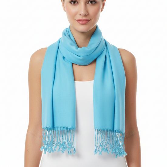 Light Turquoise Viscose Pashminas