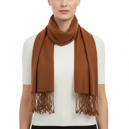 Chestnut Brown Viscose Pashminas
