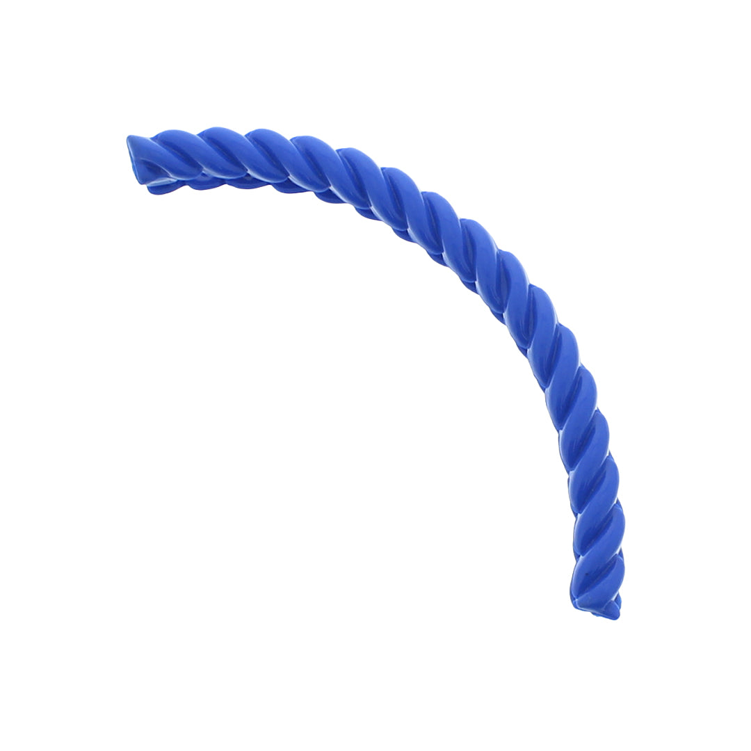 Plastic Twisted Curved Grip Retro Royal Blue Banana Clip
