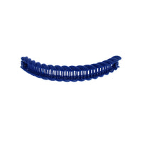 Plastic Twisted Curved Grip Retro Royal Blue Banana Clip