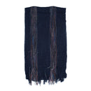 Cotton Lightweight Striped Scarf with Tassels