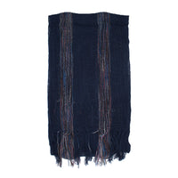 Cotton Lightweight Striped Scarf with Tassels