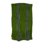 Cotton Lightweight Striped Scarf with Tassels