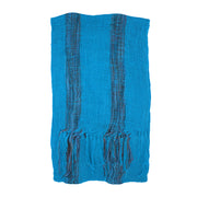 Cotton Lightweight Striped Scarf with Tassels