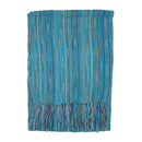 Lightweight Cotton Woven Striped Fringed Scarf