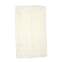 Embrodered Floral Print Scarf