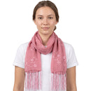 Embrodered Floral Print Scarf