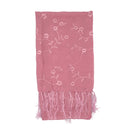 Embrodered Floral Print Scarf