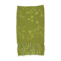 Embrodered Floral Print Scarf