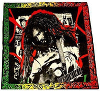 Bob Marley with Guitar on Rasta Border Bandana