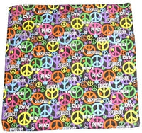Large & Small Multicolour Peace Sign Bandana