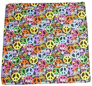 Large & Small Multicolour Peace Sign Bandana