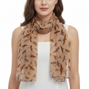 Bird on Peach Printed Scarf