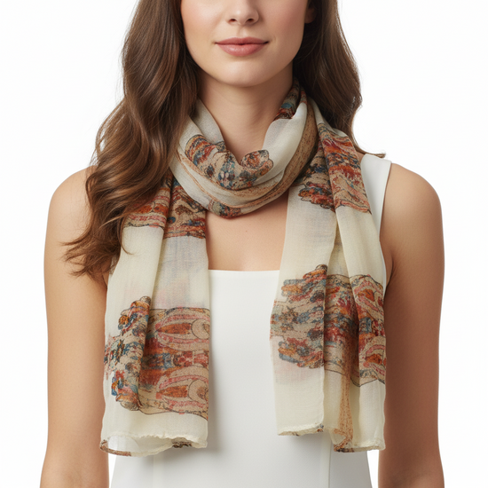 Multicolour Owl Printed Scarves