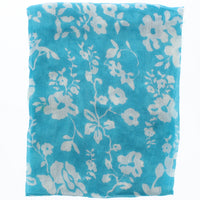 Floral Square Printed Scarves with Tassels