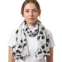Dove Print Long Scarf