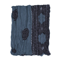 Navy Blue Bandhani Printed Scarf for Women