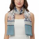 Floral Printed Scarves with Border