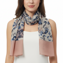 Floral Printed Scarf with Border