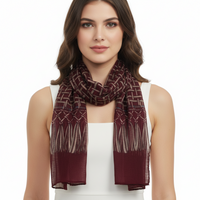 Weaved/ Interlaced Design Printed Scarves