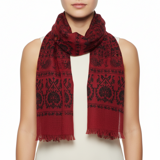 Elephant & Paisley Printed Scarves