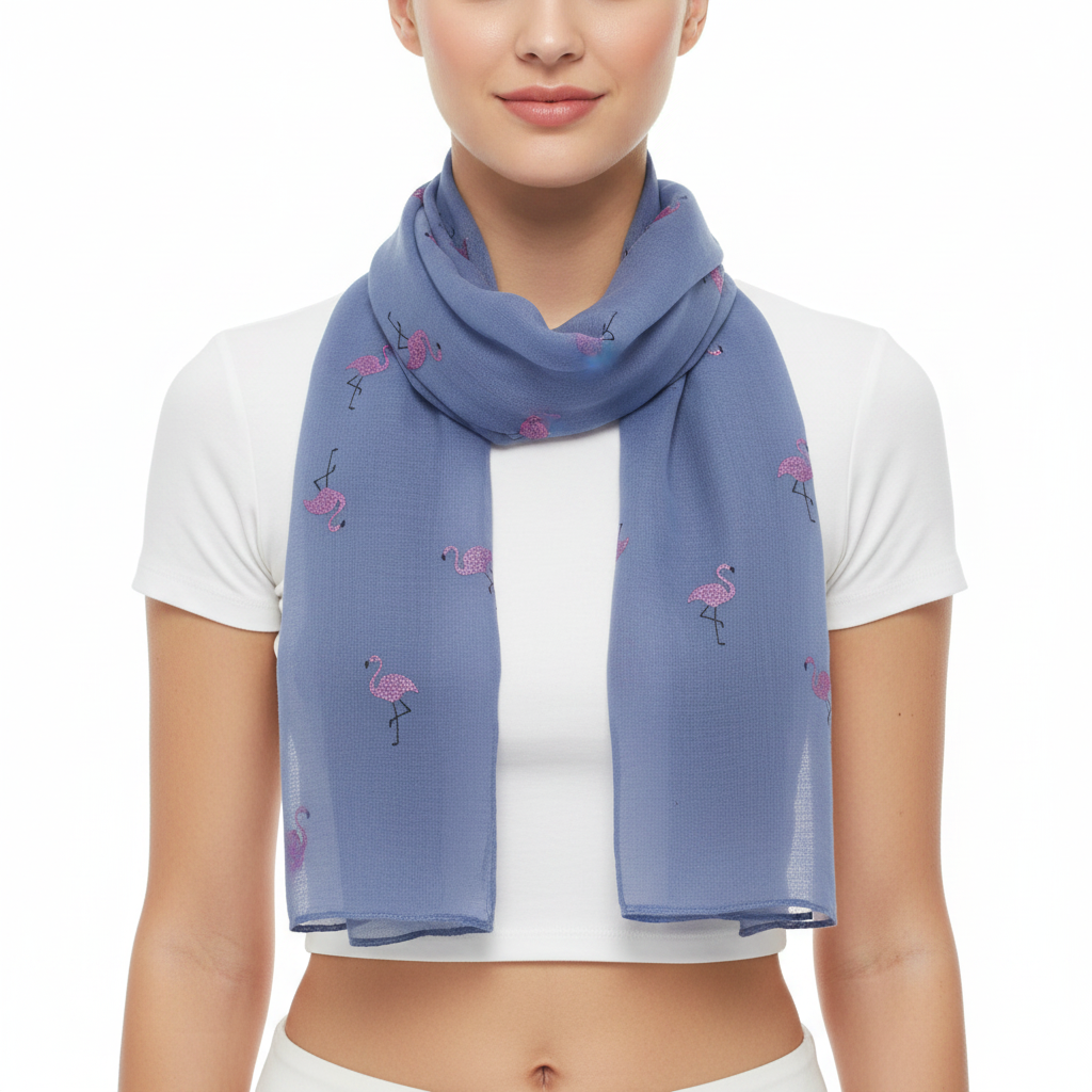 Glitter Flamingoes Scarves