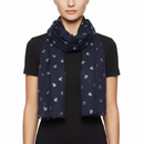 Silver Foil Anchor Print Scarves