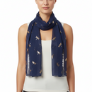 Small Gold Foil Dragonfly Print Scarves