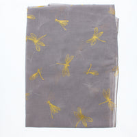 Large Gold Foil Dragonfly Printed Scarves